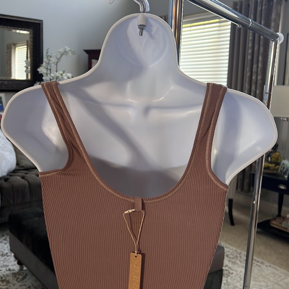 Skims ribbed cotton bodysuit - Picture 7 of 8